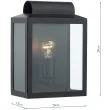 DAR NOT2122 NOTARY RECTANGLE WB BLACK IP44