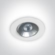 ONE LIGHT 11106K/W Egaleo wpust z 3 pierścieniami białym & czarnym & szarym oraz wbudowanym nieściemnialnym sterownikiem LED 100-240V 6W