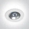 ONE LIGHT 11106K/W Egaleo wpust z 3 pierścieniami białym & czarnym & szarym oraz wbudowanym nieściemnialnym sterownikiem LED 100-240V 6W