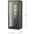 DAR KEE5263 KEEGAN 1LT W/LT RUBBED BRONZE SMALL IP44