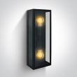 ONE LIGHT 67406B/B Gabbia 2A czarna lampa ogrodowa 2x40W E27 stal nierdzewna 201 + szkło hartowane