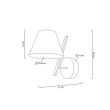 MOOSEE MSE010100260 MOOSEE lampa ścienna MAGO czarna