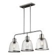 ELSTEAD Hobson FE-HOBSON-3P-SN 3 Light Island Chandelier Satin Nickel
