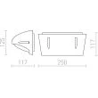 RENDL R12572 MORA ścienna antracyt 230V E27 18W IP54