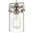 ELSTEAD Brinley KL-BRINLEY-MP-NI 1 Light Mini Pendant - Brushed Nickel