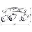 CANDELLUX 93-49612 LIBERTY SPIRALA 3X4W LED CHROM