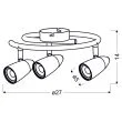 CANDELLUX 93-49612 LIBERTY SPIRALA 3X4W LED CHROM