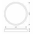 CANDELLUX 13-17666 CADIX LAMPA SUFITOWA PLAFON BIAŁY+DREWNIANY 24W LED 38,5 CM KLOSZ BIAŁY