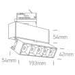 ONE LIGHT 65506BT/B/W Iperia czarny track spot COB LED 3000K 20W