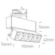 ONE LIGHT 65506BT/B/W Iperia czarny track spot COB LED 3000K 20W