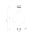 Step into Design ST-5961-4 Lampa wisząca LINEA-4 czarna 45 cm