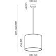 HELLUX 8552112 Lampa wisząca CLASSIC fi 30 szara