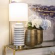 COSMOLIGHT Lampa stołowa COASTAL T01026BR-WH