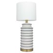 COSMOLIGHT Lampa stołowa COASTAL T01026BR-WH