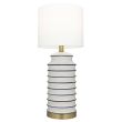 COSMOLIGHT Lampa stołowa COASTAL T01026BR-WH