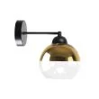 CANDELLUX 21-21199 CONTESSA LAMPA KINKIET CZARNY 1X40 E27 KLOSZ ZŁOTY