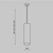 MAYTONI P075PL-01B Focus lampa wisząca czarny