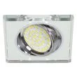 CANDELLUX 2263069 SSU-13 CH/WH MR16 CHROM oczko sufitowe lampa sufitowa KWADRATOWA SZKŁO BEZBARWNE