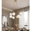 EMIBIG 1637/8 AZURA 8 MOKKA OPAL LAMPA WISZĄCA