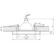 CANDELLUX 2230491 SS-15 CH/BK MR16 CHROM oczko sufitowe lampa sufitowa STAŁA OKRĄGŁA SZKŁO CZARNE