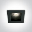 ONE LIGHT 51105TA/B Ditiko czarny wpust z oprawką GU10 MR16 dark light