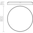 RENDL R12119 MENSA R 80 sufitowa aluminium szczotkowane 230V LED 107W 3000K