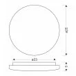 CANDELLUX 12-28822 LINDA LAMPA SUFITOWA PLAFON 25CM 18W LED 4000K KLOSZ BIAŁY