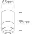 ONE LIGHT 67130C/W Lido biały zewnętrzny cylinder sufitowy 35W MR16 GU10
