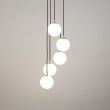 SIGMA 33659 lampa wisząca Piano 5 zwis czarny mosiądzowany