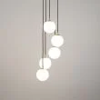 SIGMA 33659 lampa wisząca Piano 5 zwis czarny mosiądzowany