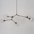 Step into Design ST-1232-6 TRANSPARENT Lampa wisząca MODERN ORCHID-6 transparentno czarna 130 cm