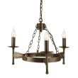 ELSTEAD CROMWELL CW3 OLD BRZ 3Lt Chandelier
