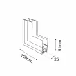 ANTIGO Łącznik L natynkowy ściana - sufit szynoprzewodu magnetycznego Komatsu 48V - Czarny 6521