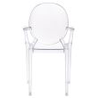 King Home 124-APC.CLEAR Krzesło LOUIS transparentne - poliwęglan