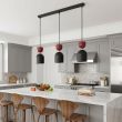 EMIBIG 1737/3B GAUDI 3 BLACK BURGUNDY Lampa wisząca