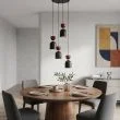 EMIBIG 1737/4PREM GAUDI 4PREM BLACK BURGUNDY Lampa wisząca