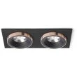 RENDL R13259 SHARM SQ II wpuszczana czarna/czarna miedź 230V LED 2x10W 24° 3000K
