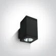 ONE LIGHT 67138A/B/W Drymaia czarny zewnętrzny kinkiet 3000K 2x6W IP54