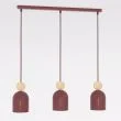 EMIBIG 1695/3 MESI 3 BURGUNDY LAMPA WISZĄCA