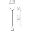 RENDL R10622 LISA zestaw wiszący czerwona 230V E27 42W