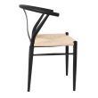 KING HOME KH1201100122 Krzesło WISHBONE METAL naturalne