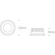 ONE LIGHT 10109D/B/W Maronas czarny downlight LED 3000K 9W dark light