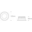 ONE LIGHT 10109D/B/W Maronas czarny downlight LED 3000K 9W dark light