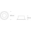 ONE LIGHT 10105D4/B Meladia czarny wpust z oprawką GU10 MR16 50W dark light