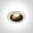 ONE LIGHT 10112Z/W/W Marla 2 biały wpust LED 3000K 12W dark light + czarny & mosiężny odbsłyśnik
