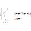 AZZARDO AZ2307 Zyta S Table ALU lampbody (aluminium) (stelaż)