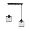 CANDELLUX 32-21113 GLASSIA LAMPA WISZĄCA CZARNY 2X40 E27 KLOSZ CZARNY+KRYSZTAŁY BEZBARWNE