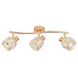 CANDELLUX 93-23490 Dubai lampa sufitowa listwa różowy złoty 3x40W E14 klosz złoty z kryszt transp