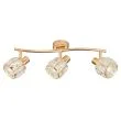 CANDELLUX 93-23490 Dubai lampa sufitowa listwa różowy złoty 3x40W E14 klosz złoty z kryszt transp