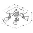 CANDELLUX 98-35639-M MARKUS LAMPA SUFITOWA PLAFON 4X50W GU10 CZARNY+MIEDZIANY BEZ ŻARÓWKI